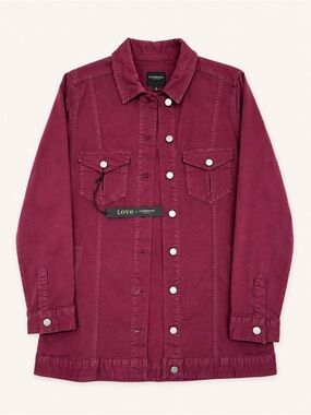 LOVE by Liverpool NWT Stretch Cotton Jacket in Berrywine